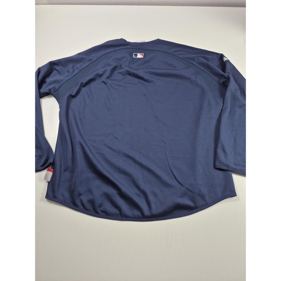 New York Yankees Sweater Mens XL Navy MLB Baseball Pullover Majestic Therma Base - Picture 7 of 13